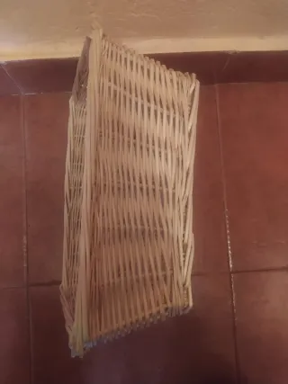 Cesta mimbre rectangular pequeña