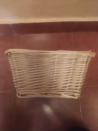 Cesta mimbre rectangular pequeña