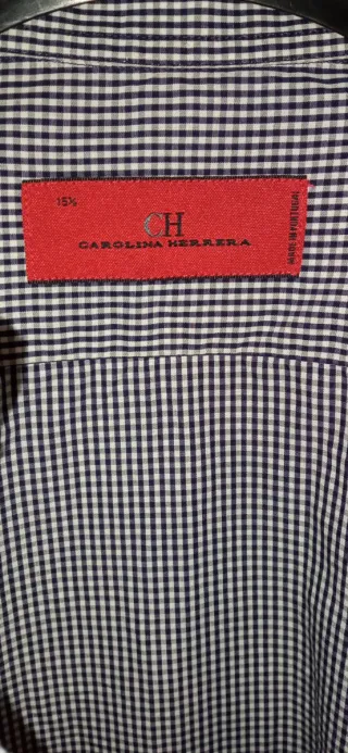 Camisa Carolina Herrera Azul y Blanca
