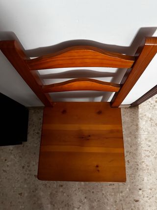 Juego 4 sillas provenzales madera rústica
