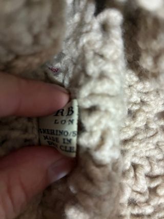 Gorrito casquete lana Burberry beige hecho mano