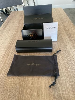 Gafas Randolph Aviator Negro Mate cobalt polarizad