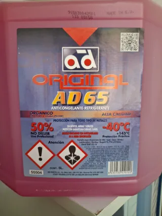 Anticongelante Refrigerante tipo G12 EVO (AD65)
