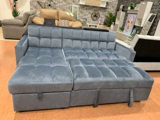 Sofá Cama Kris 210cm Tela Gris