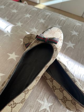 Bailarinas Gucci Beige y Marrón