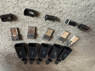 USB Male 5 Pin DIY Micro USB Connector Set di 5