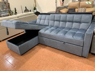 Sofá Cama Kris 210cm Gris/Negro