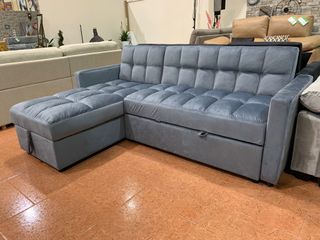 Sofá Cama Kris 210cm Gris/Negro