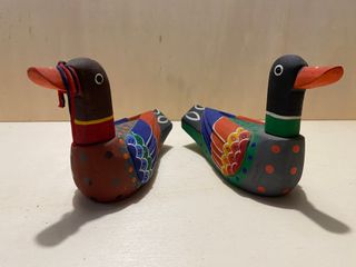 Coppie Anatre Coreane Legno Decorazione