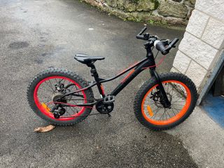 Bicicleta 20 Ruedas Gordas Negra Naranja