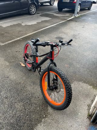 Bicicleta 20 Ruedas Gordas Negra Naranja