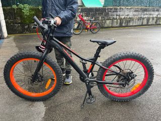 Bicicleta 20 Ruedas Gordas Negra Naranja