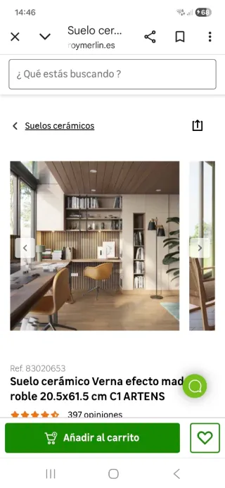 Porcelánico efecto roble