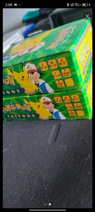 2 CAJAS RESERVADAS POKEMON TATTOOS MERLON TOPPS