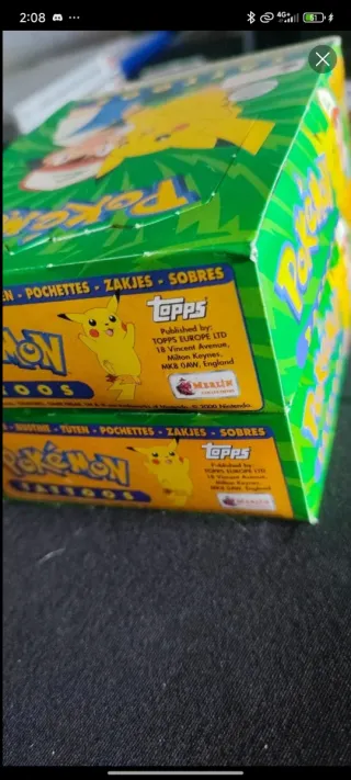 2 CAJAS RESERVADAS POKEMON TATTOOS MERLON TOPPS