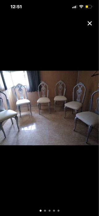 Juego de 5 Sillas Antiguas