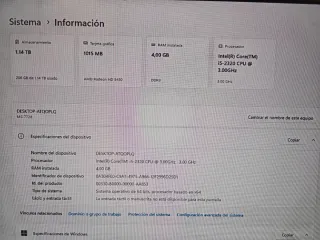 PC Medion Intel i5 + Pantalla 24" + Windows 11