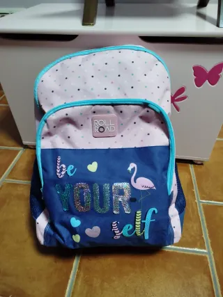 Carro y mochila conjunto rosa