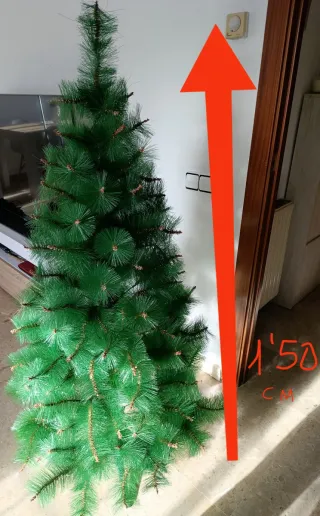 Árbol de Navidad Verde y Rojo