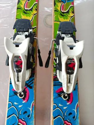 Esquís LINE Afterbang + fijaciones Marker Griffon