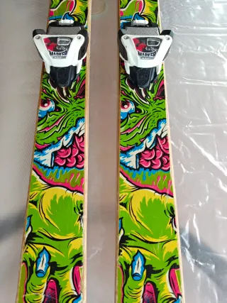 Esquís LINE Afterbang + fijaciones Marker Griffon