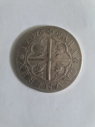 COPIA. Moneda 8 Reales 1707 Felipe V