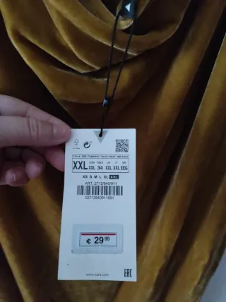 Vestido Terciopelo Zara