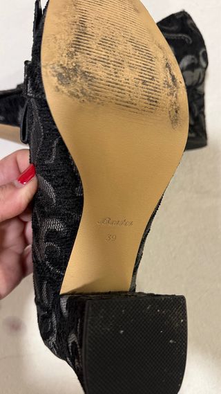 Zapatos Bata Negros/Grises Talla 38