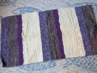 Alfombra Jarapa Beige y Morado