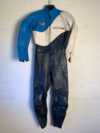 Tuta pelle moto vintage anni '80