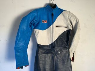 Tuta pelle moto vintage anni '80