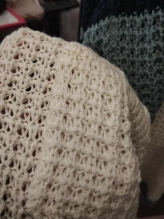 Cárdigan de punto tricolor