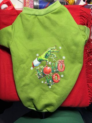 Felpa per cani natalizia grinch