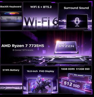 Portátil Gaming AMD Ryzen 7 (Lo he usado muy poco)