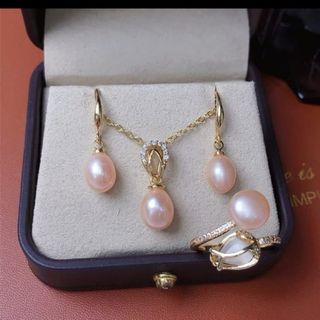 Elegante Set Perlas 7-8mm Plata 925