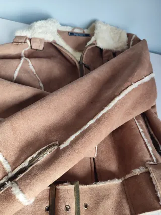 Cazadora efecto ante forrada mujer T. M