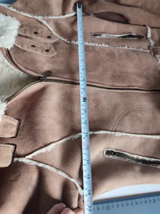 Cazadora efecto ante forrada mujer T. M