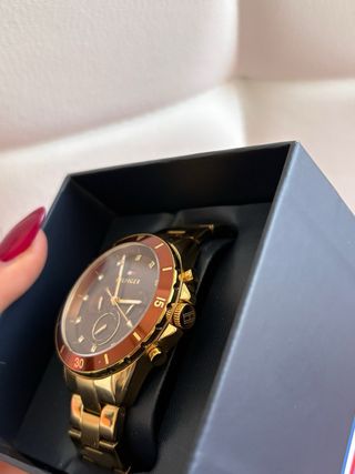 Reloj Tommy Hilfiger Dorado y Marrón