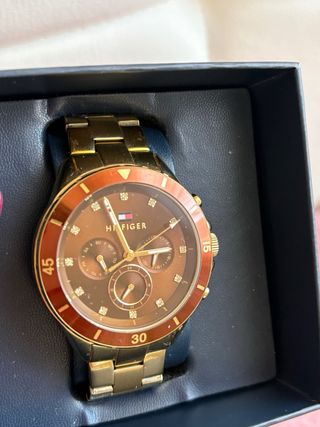 Reloj Tommy Hilfiger Dorado y Marrón