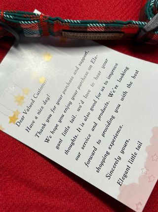 Collare per cani Elegant Little Tail a quadretti