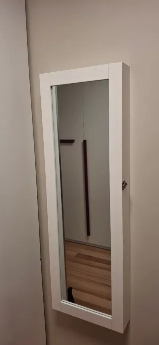 Espejo joyero blanco