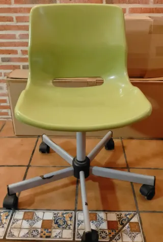 Silla de oficina Ikea verde y gris