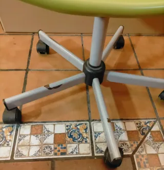 Silla de oficina Ikea verde y gris