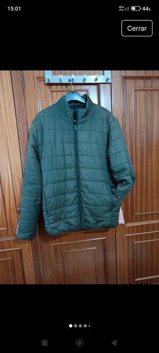 Anorak acolchado verde talla M