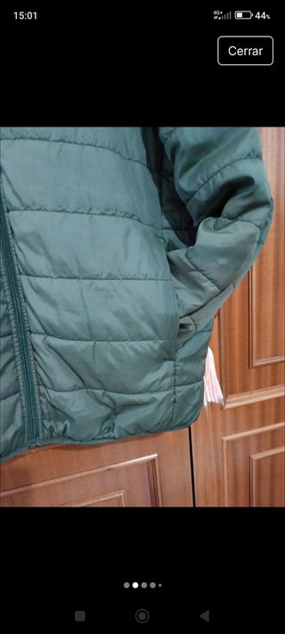 Anorak acolchado verde talla M