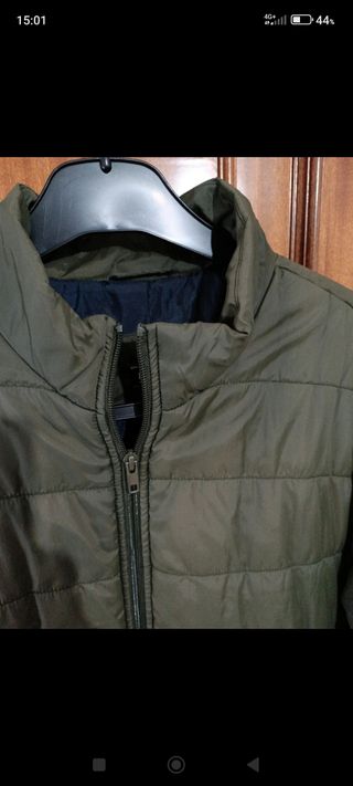 Anorak acolchado verde talla M