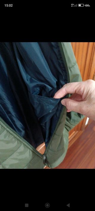 Anorak acolchado verde talla M