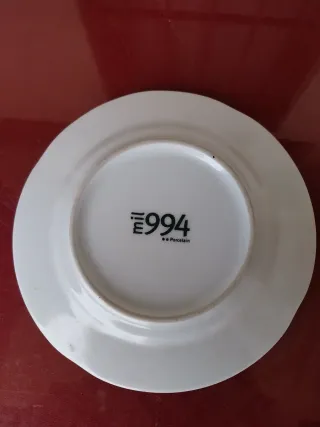 Plato de porcelana blanco