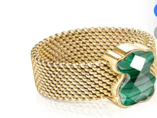 Anillo Tous Oso Malquita Dorado