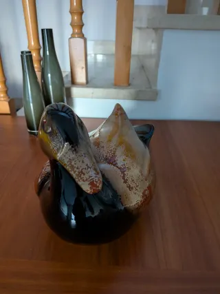 Pato decorativo de cerámica – L’Eau Vive (Bélgica)